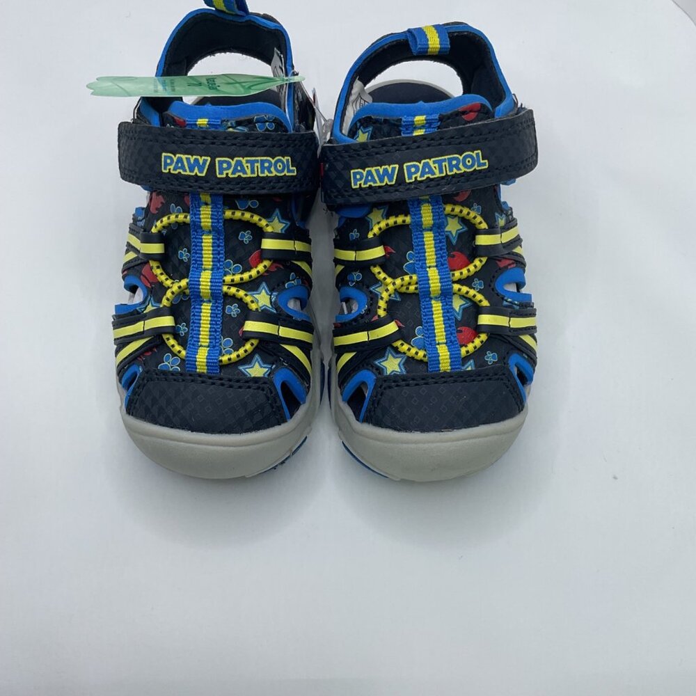 Paw Patrol Kids Sandals Size 6 babyWith Adjustable Velcro Strap & Fun Printed De